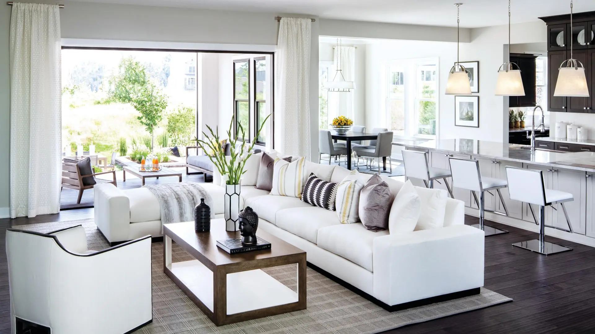Bright open-concept living room